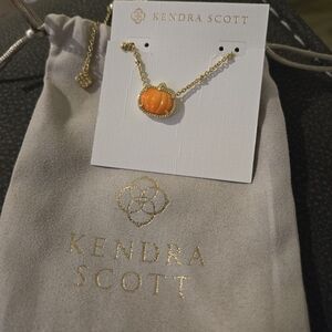 Kendra Scott Gold Necklace with Pumpkin